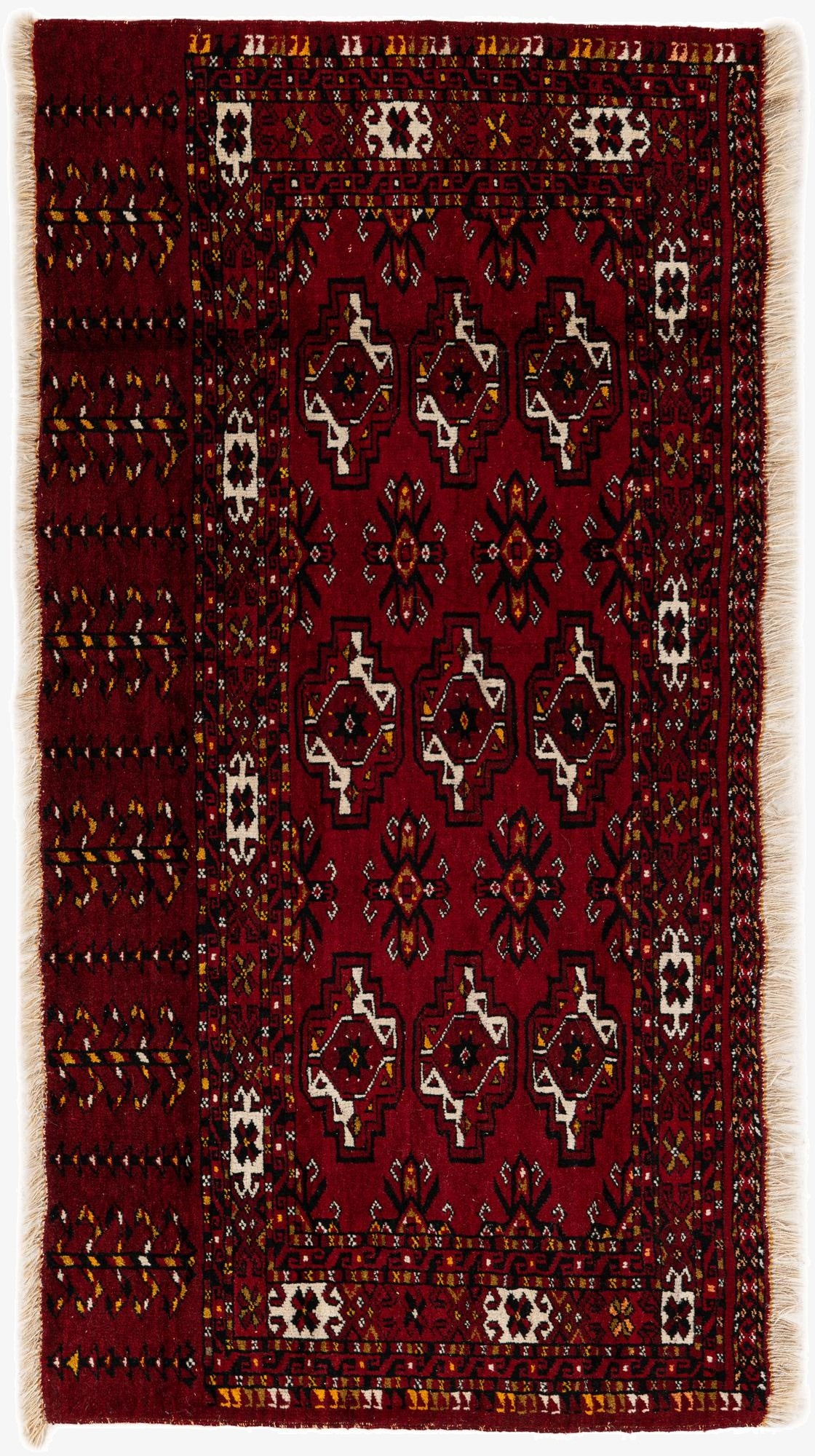  2' 8 x 5' 1  Hand Knotted Afghan Ersari Oriental Wool Rug