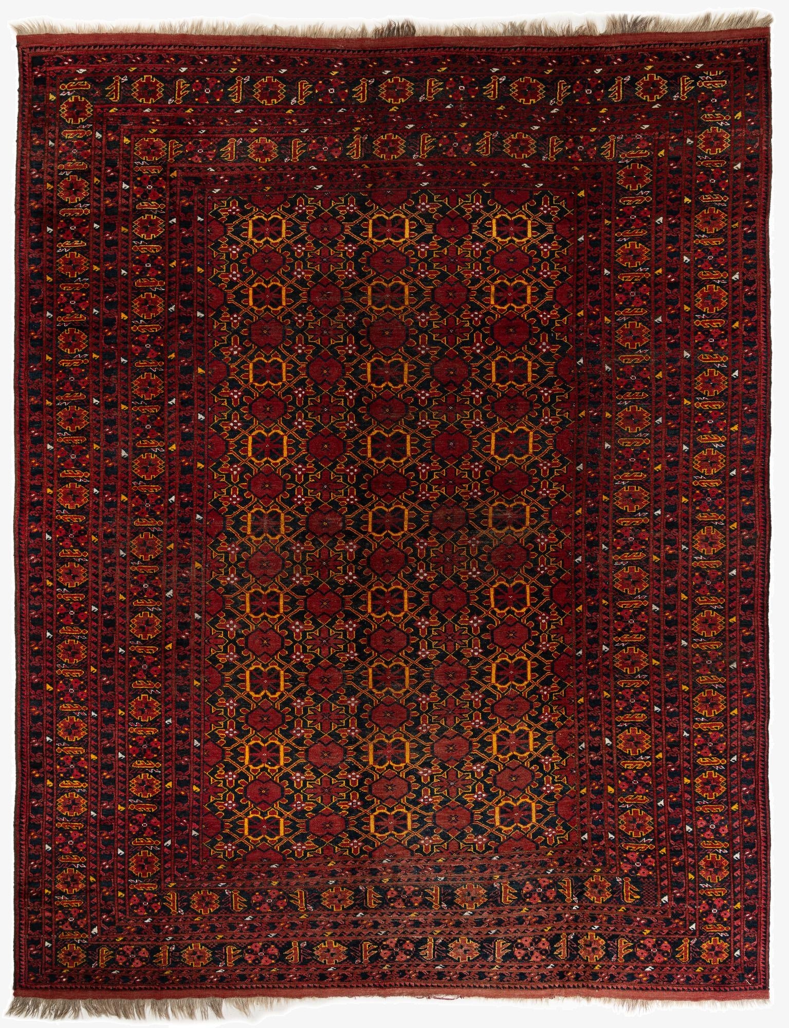  10' 4 x 13'  Hand Knotted Afghan Ersari Wool Rug
