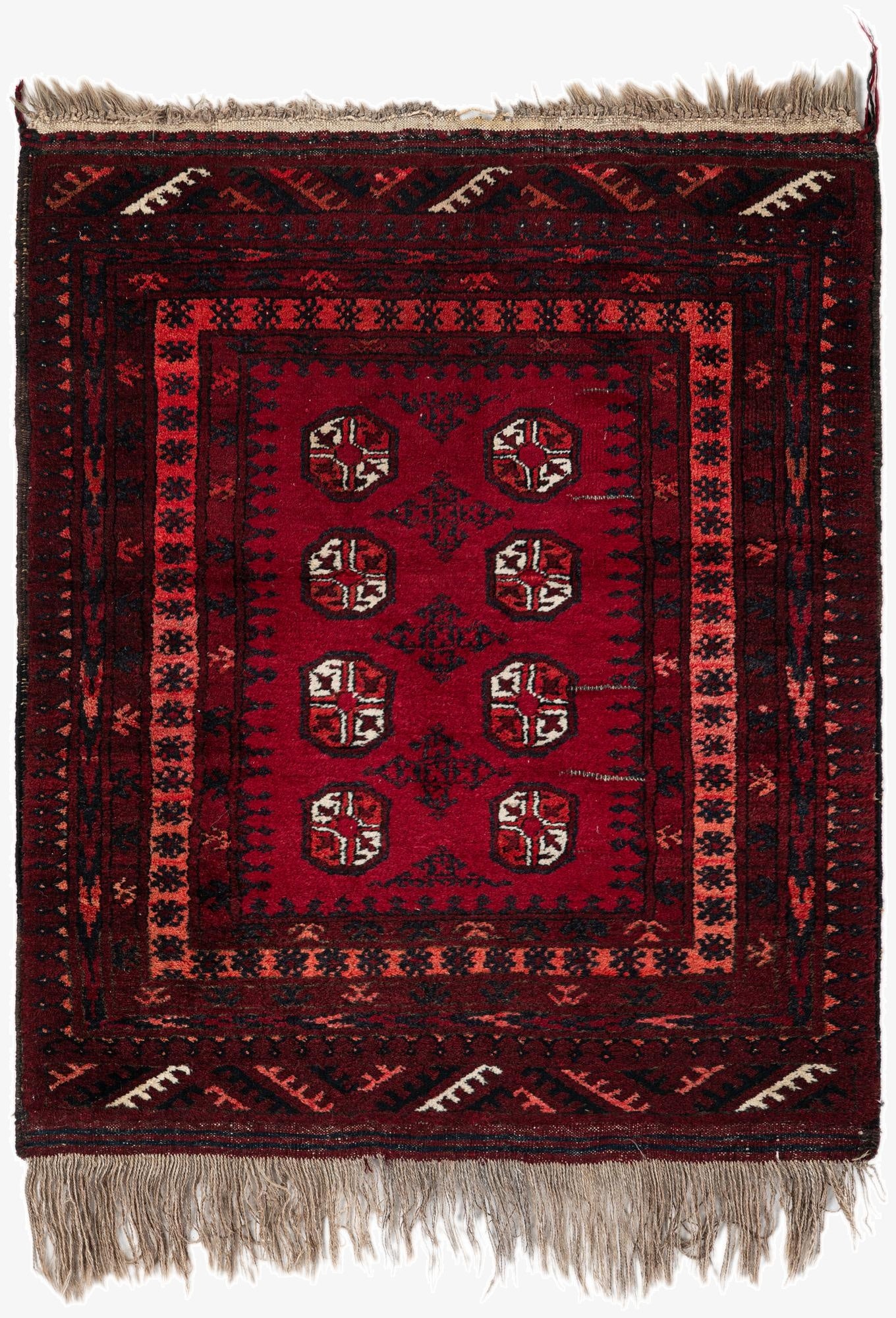  2' 11 x 3' 8  Hand Knotted Afghan Ersari Wool Rug