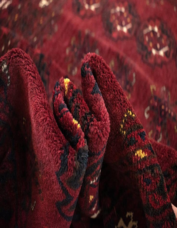 Detail image of  3' 5 x 5' 6  Hand Knotted Afghan-Jowal Rug
