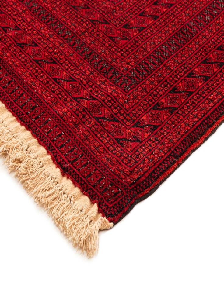 Detail image of 6' 6 x 10' Hand Knotted Afghan Mouri Wool Rug