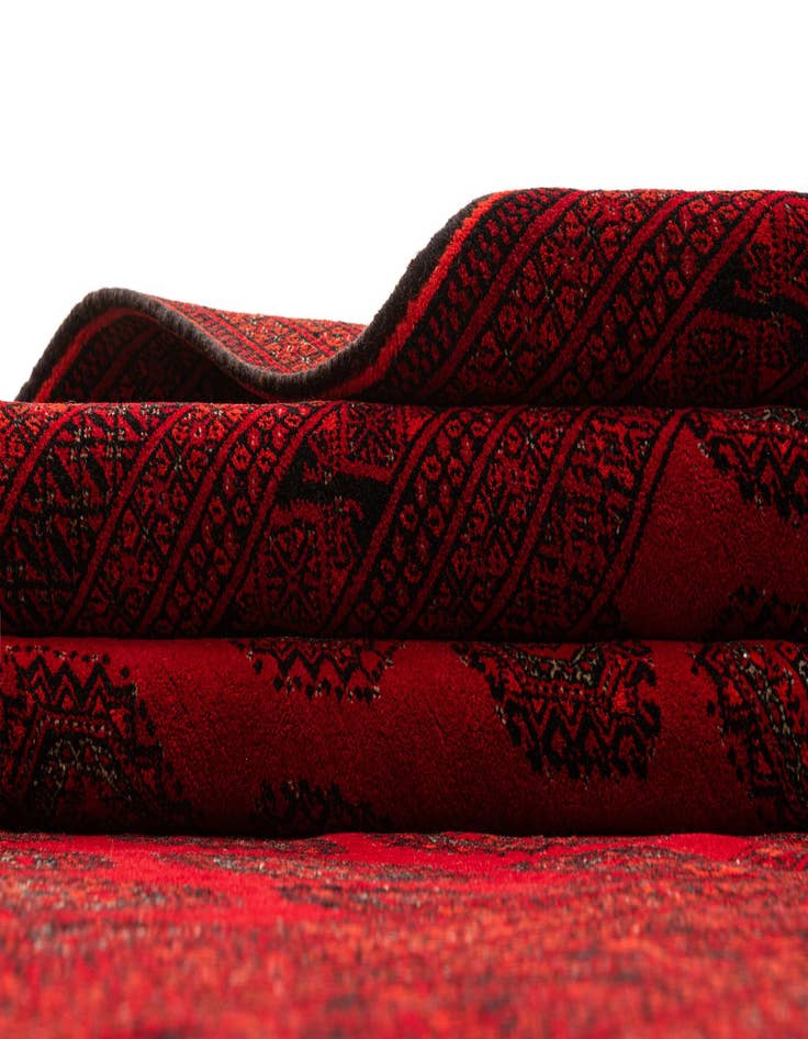 Detail image of 6' 6 x 10' Hand Knotted Afghan Mouri Wool Rug