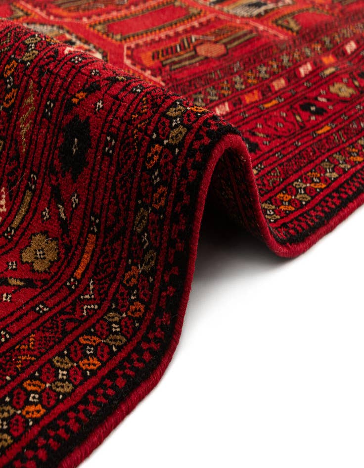 Detail image of 3' 5 x 6' 8 Hand Knotted Afghan Mouri Wool Rug