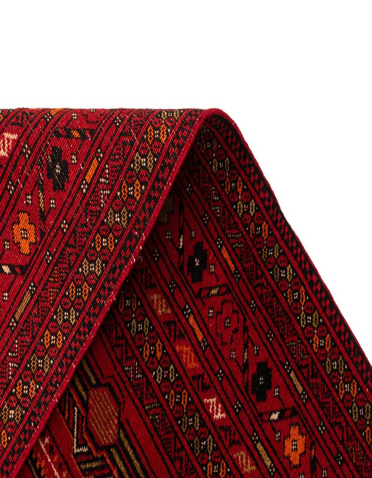 Detail image of 3' 5 x 6' 8 Hand Knotted Afghan Mouri Wool Rug