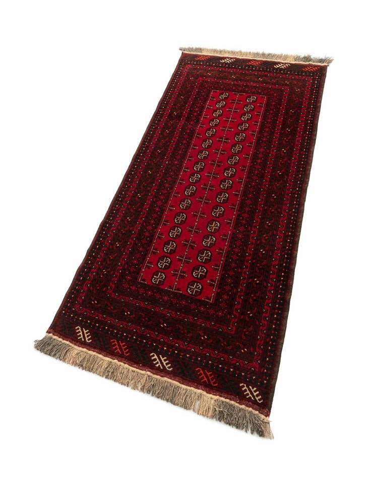 Detail image of  3' 6 x 6' 2  Hand Knotted Afghan Mouri Wool Rug