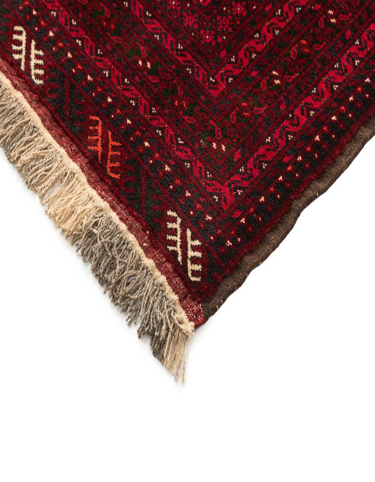 Detail image of  3' 6 x 6' 2  Hand Knotted Afghan Mouri Wool Rug
