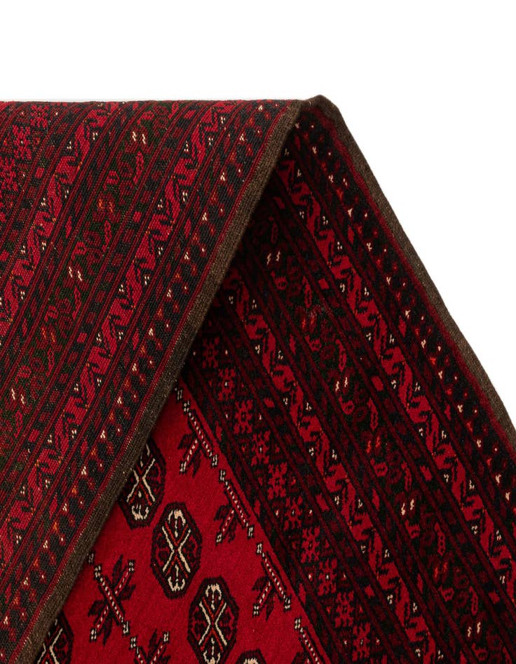 Detail image of  3' 6 x 6' 2  Hand Knotted Afghan Mouri Wool Rug