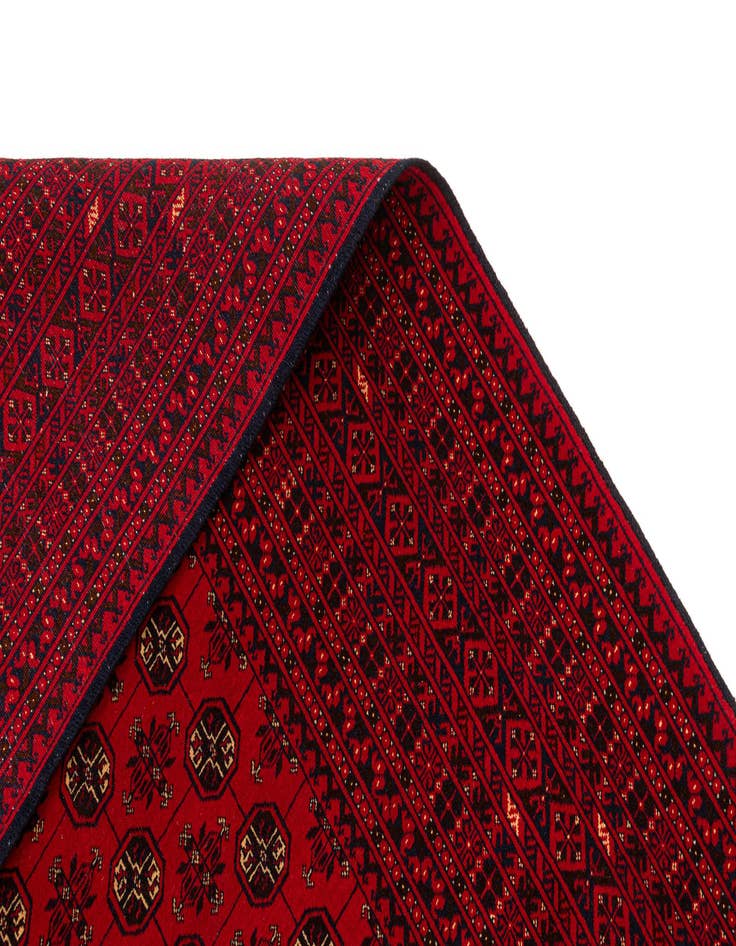 Detail image of  6' 8 x 10' 1  Hand Knotted Afghan Mouri Oriental Wool Rug