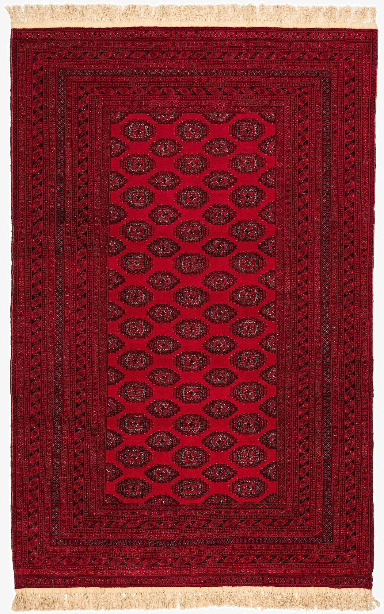  6' 6 x 10'  Hand Knotted Afghan Mouri Wool Rug