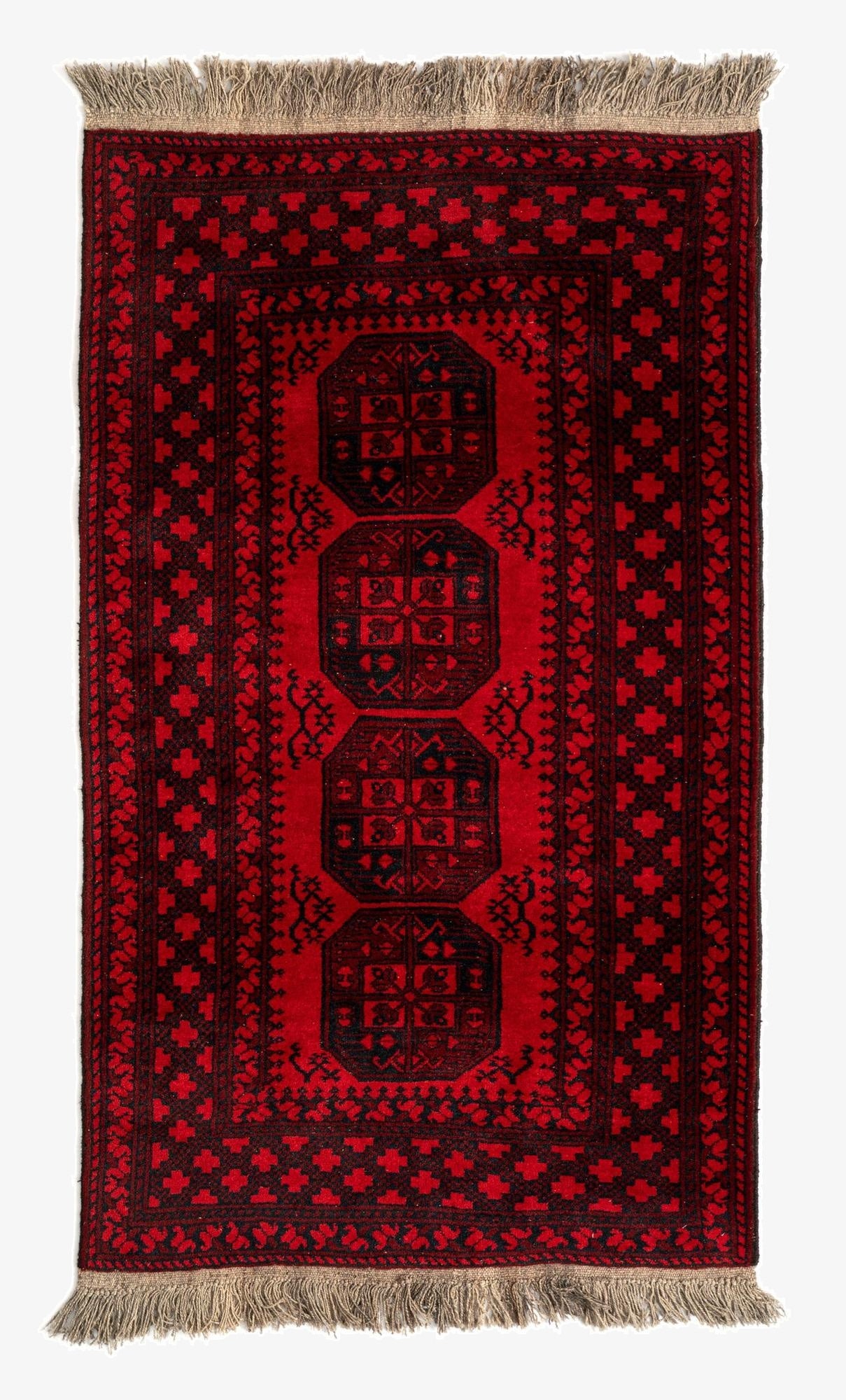  3' 5 x 6' 2 Afghan Wool Rug