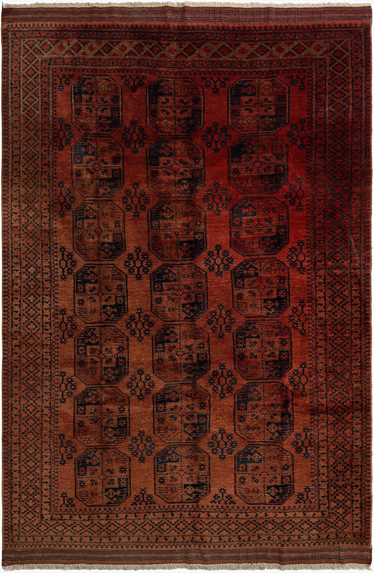  7' 7 x 11' 6 Afghan Wool Rug