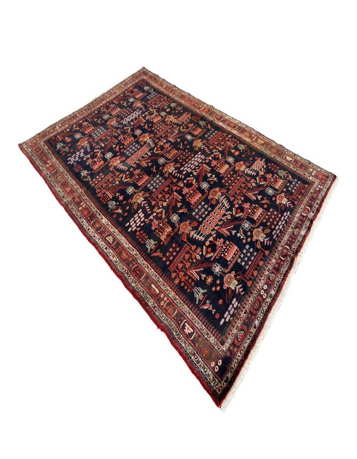 Detail image of  6' 6 x 9' 5  Hand Knotted Afshar Persian Wool Rug