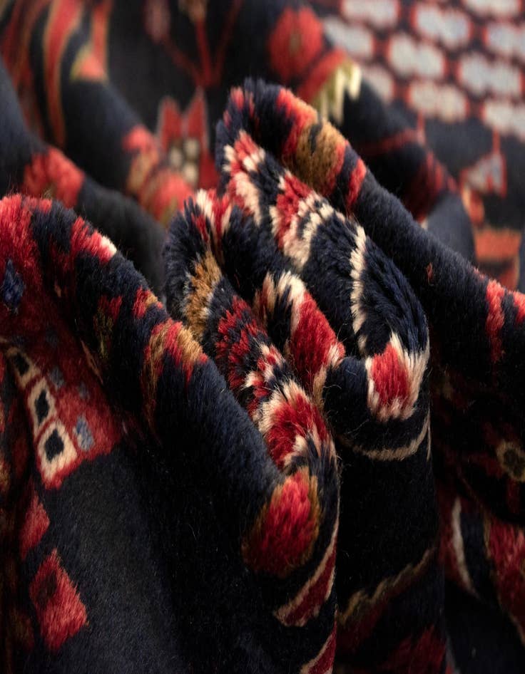 Detail image of  6' 6 x 9' 5  Hand Knotted Afshar Persian Wool Rug