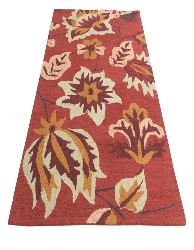 Detail image of  5' 1 x 8' Agra Wool Rug