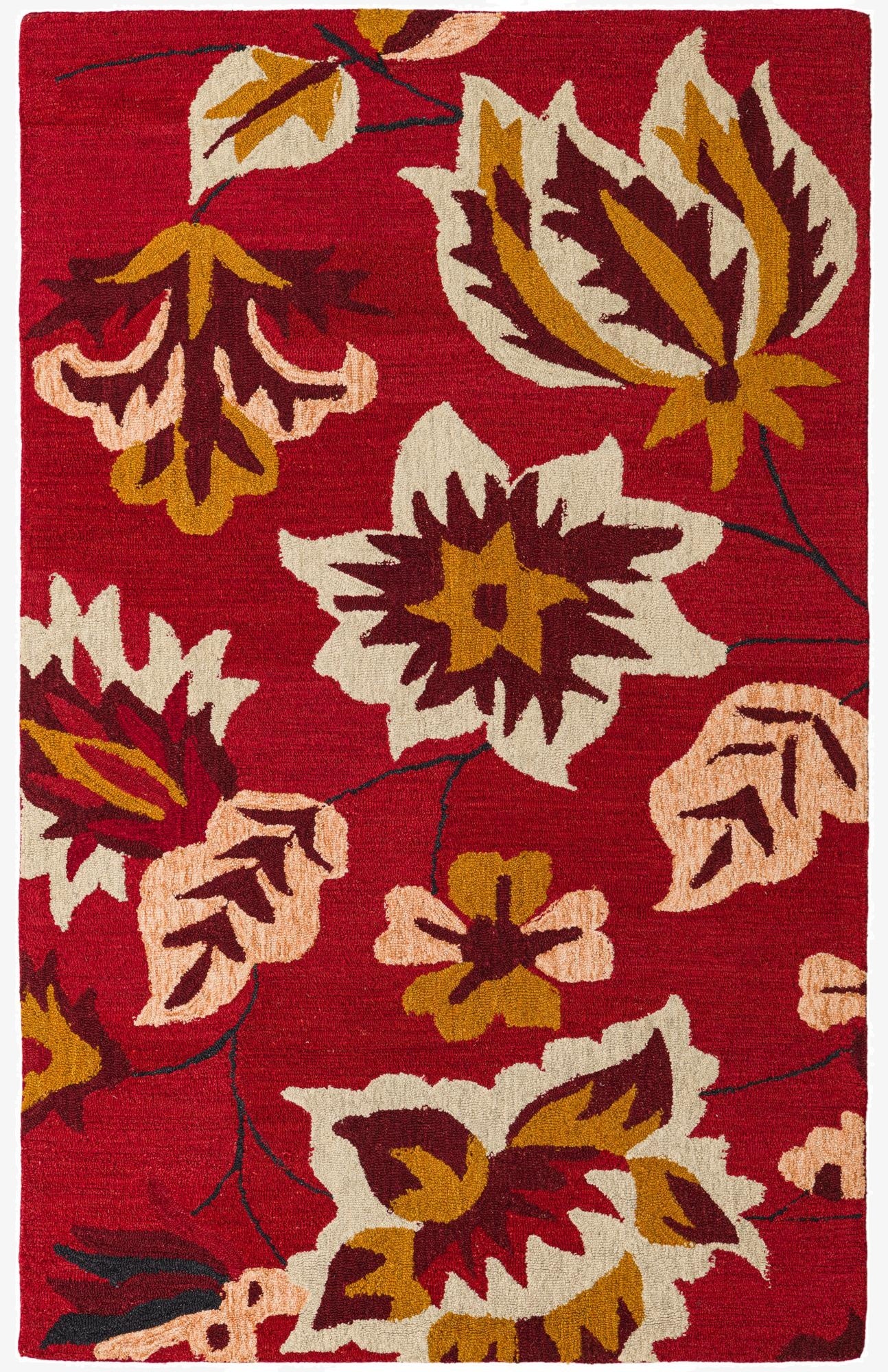  5' 1 x 8' Agra Wool Rug