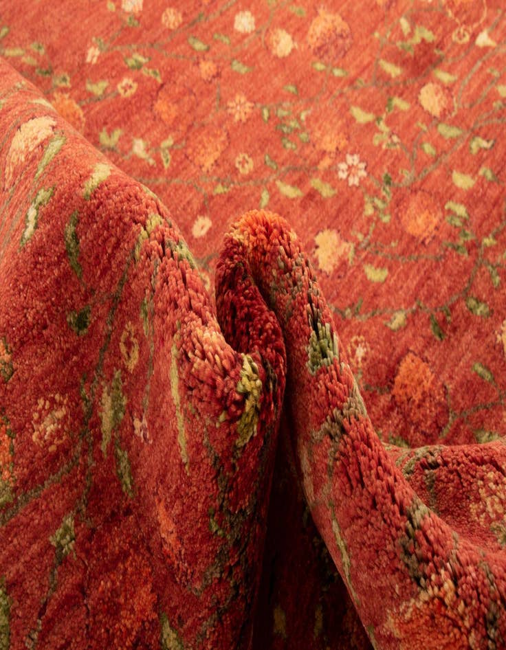 Detail image of 5' 8 x 8' 1 Hand Knotted Amaleh Persian Wool Rug