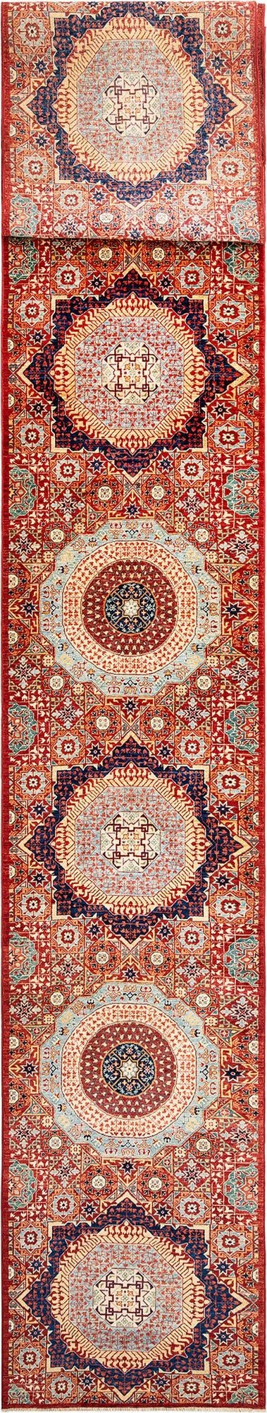  2' 11 x 24' 5  Hand Knotted Amina Rug