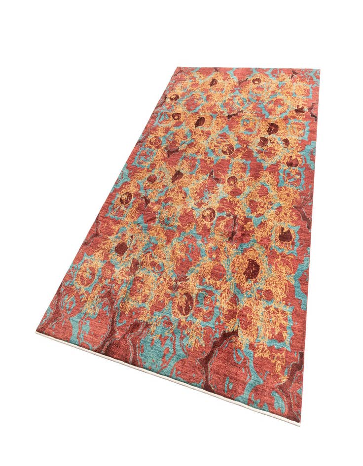 Detail image of  6' 7 x 10' 2  Hand Knotted Anar Rug