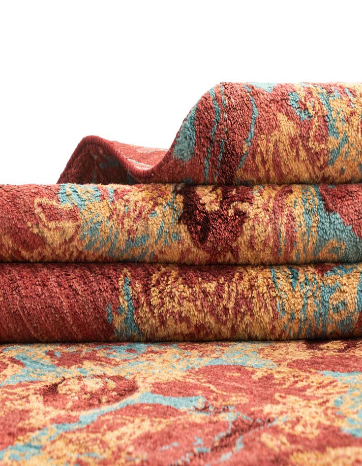 Detail image of  6' 7 x 10' 2  Hand Knotted Anar Rug