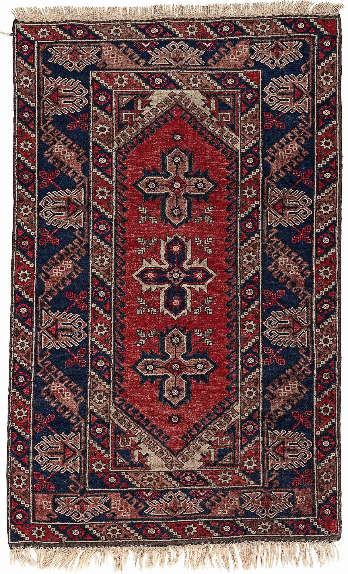  4' x 6' 3  Hand Knotted Anatolian Wool Rug