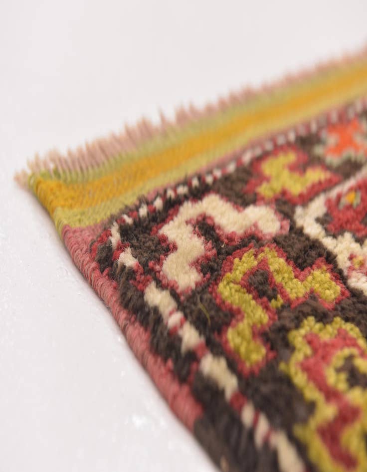 Detail image of  3' 5 x 5'  Hand Knotted Anatolian Wool Rug