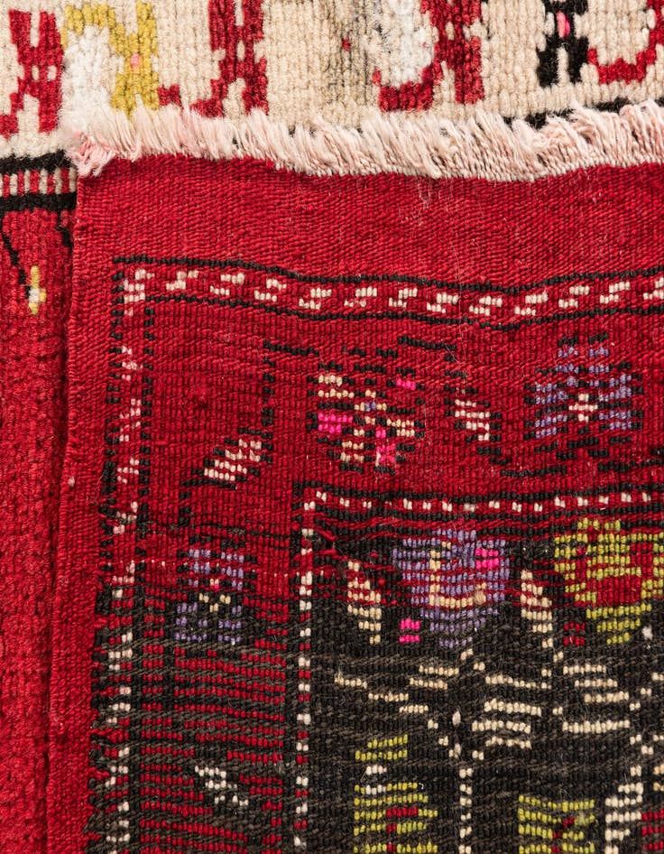 Detail image of  3' 1 x 4' 8  Hand Knotted Anatolian Oriental Wool Rug