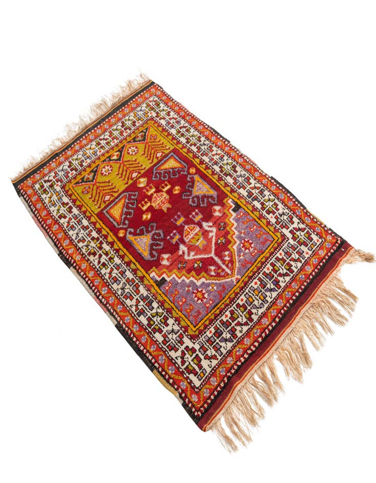 Detail image of  3' x 4' 10  Hand Knotted Anatolian Oriental Wool Rug