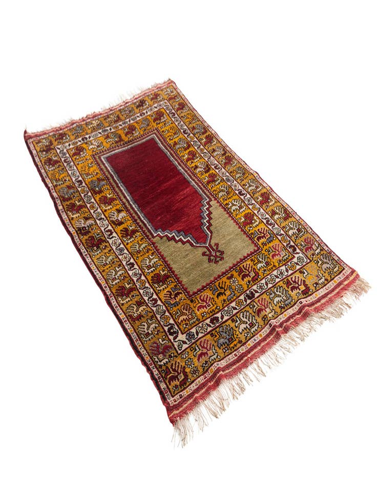 Detail image of  3' 3 x 5' 2  Hand Knotted Anatolian Wool Rug