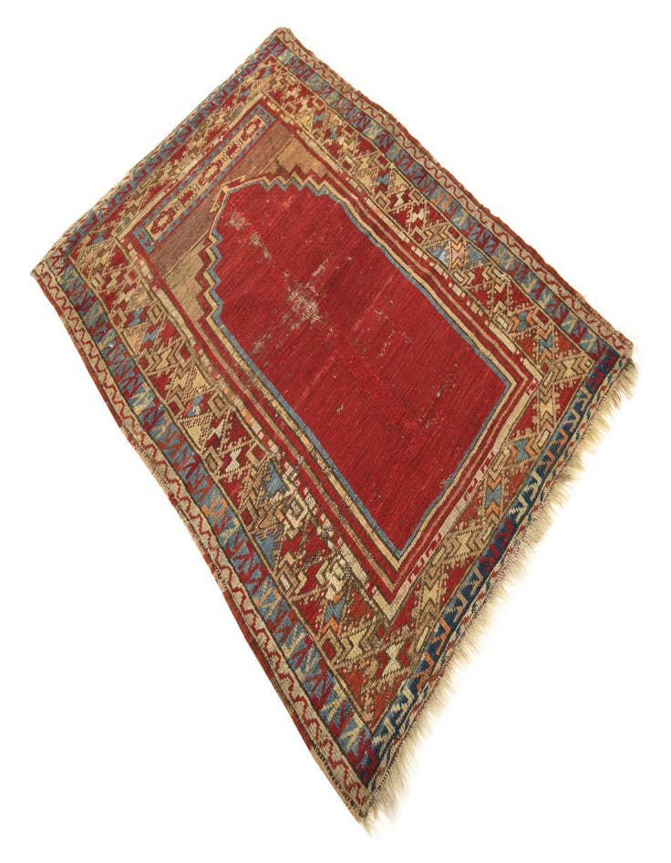 Detail image of  3' 4 x 4' 7  Hand Knotted Anatolian Oriental Wool Rug