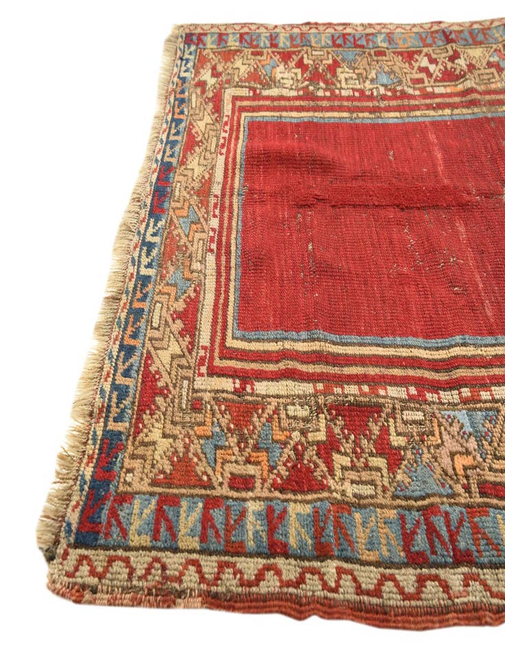 Detail image of  3' 4 x 4' 7  Hand Knotted Anatolian Oriental Wool Rug