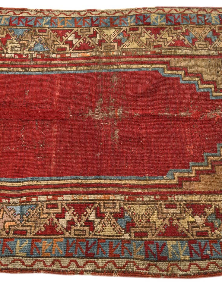 Detail image of  3' 4 x 4' 7  Hand Knotted Anatolian Oriental Wool Rug