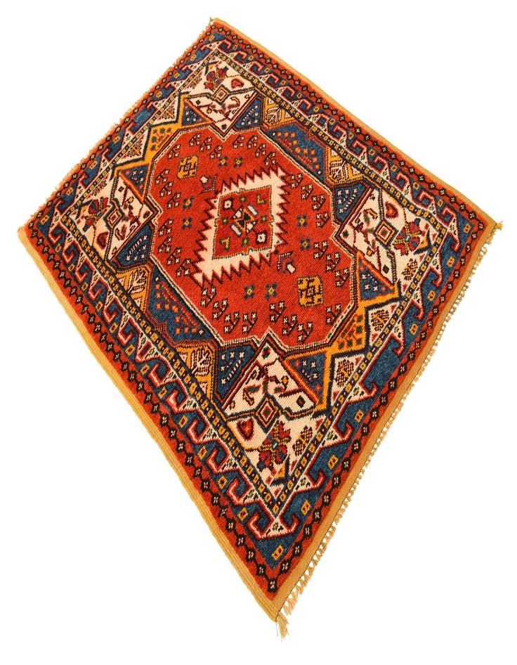 Detail image of  3' 8 x 4' 10  Hand Knotted Anatolian Wool Rug