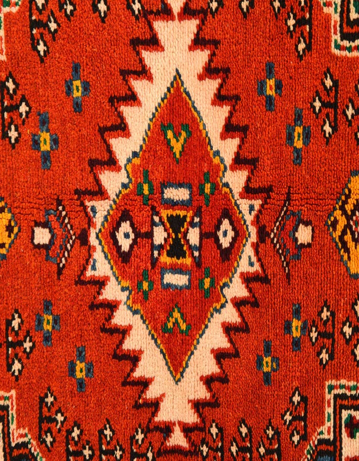 Detail image of  3' 8 x 4' 10  Hand Knotted Anatolian Wool Rug