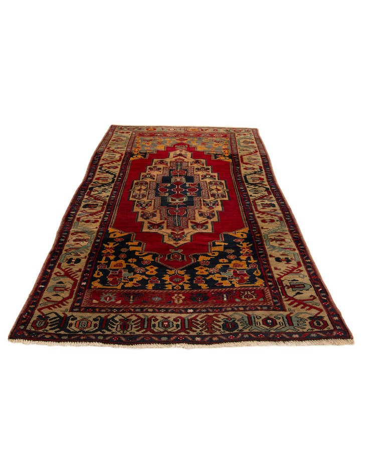 Detail image of  3' 9 x 7' 1  Hand Knotted Anatolian Oriental Wool Rug