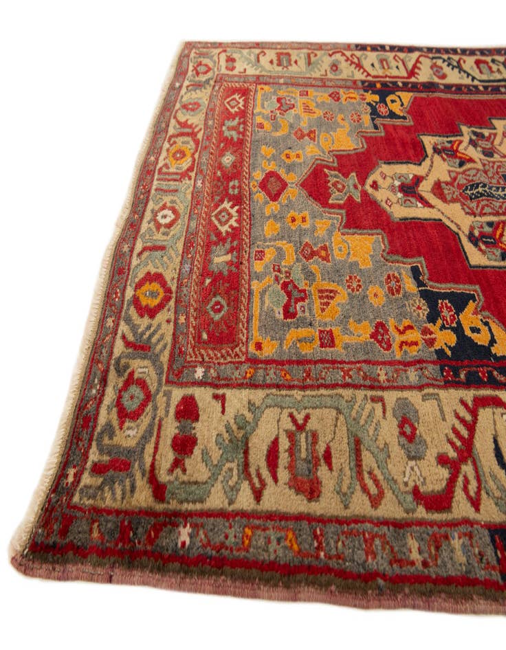 Detail image of  3' 9 x 7' 1  Hand Knotted Anatolian Oriental Wool Rug