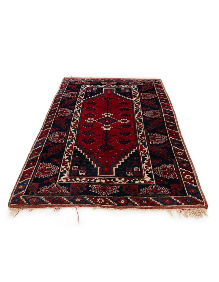 Detail image of  4' x 5' 11  Hand Knotted Anatolian Wool Rug