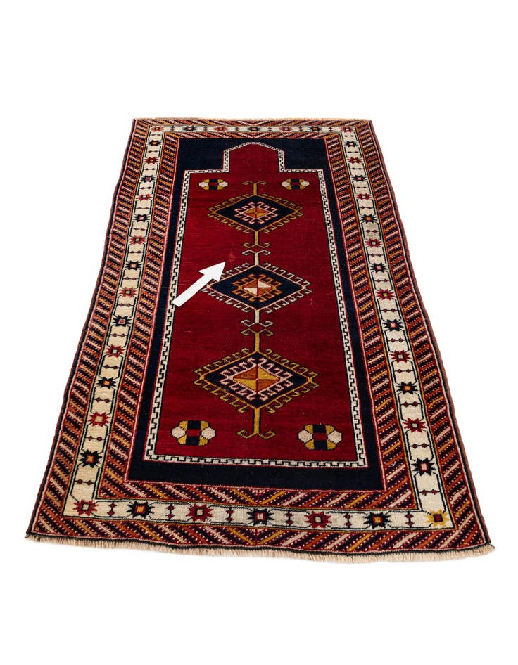 Detail image of  3' 5 x 6' 2  Hand Knotted Anatolian Wool Rug