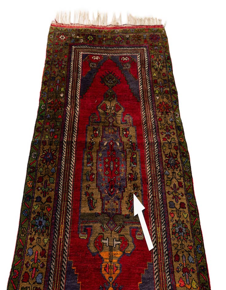 Detail image of  4' x 6' 9  Hand Knotted Anatolian Oriental Wool Rug