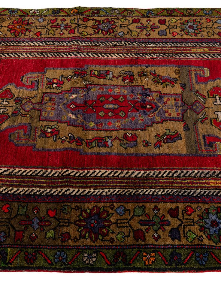 Detail image of  4' x 6' 9  Hand Knotted Anatolian Oriental Wool Rug