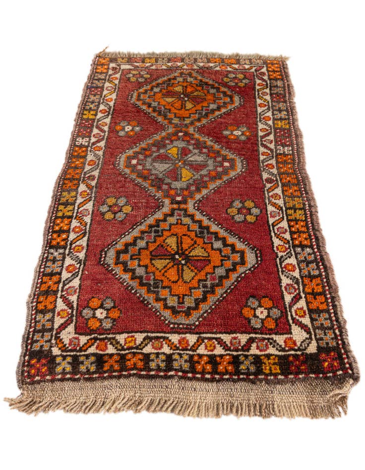 Detail image of  1' 6 x 2' 9  Hand Knotted Anatolian Wool Rug