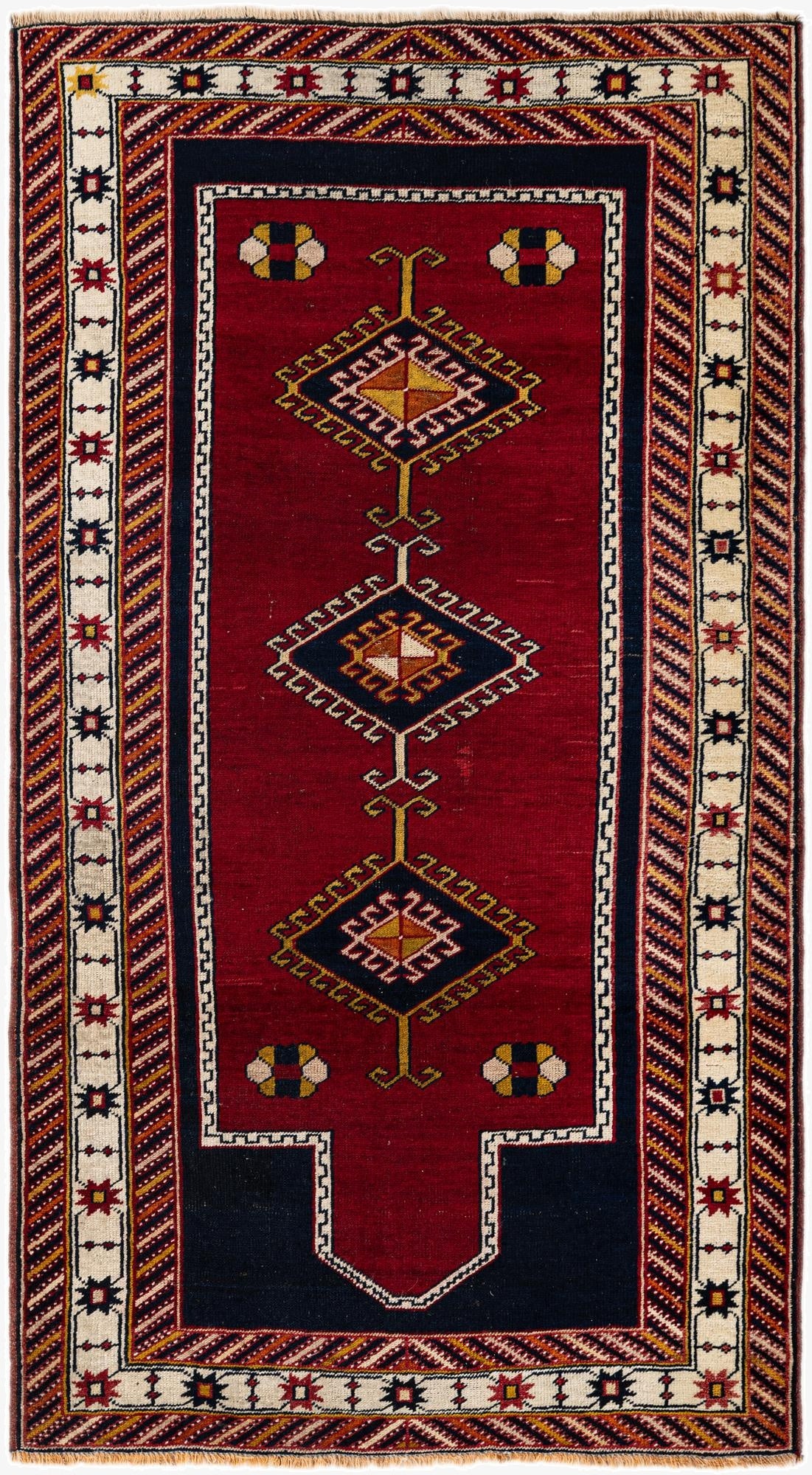  3' 5 x 6' 2  Hand Knotted Anatolian Wool Rug