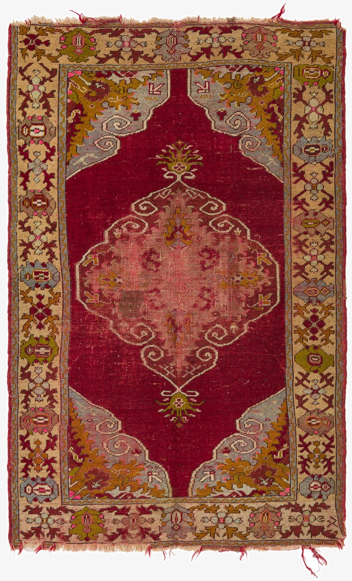 3' 6 x 5' 4  Hand Knotted Anatolian Oriental Wool Rug