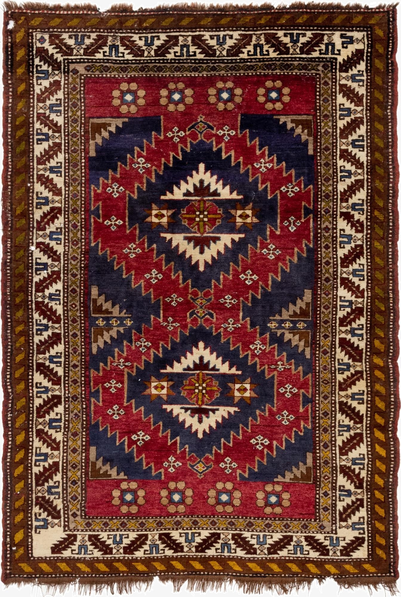  4' 10 x 7'  Hand Knotted Anatolian Wool Rug