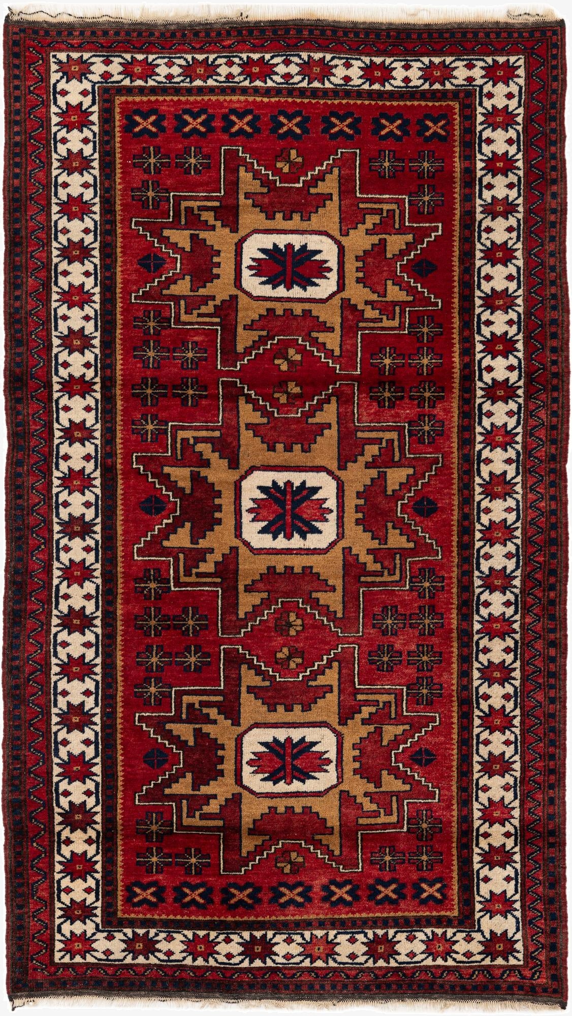  3' 8 x 6' 5  Hand Knotted Anatolian Wool Rug
