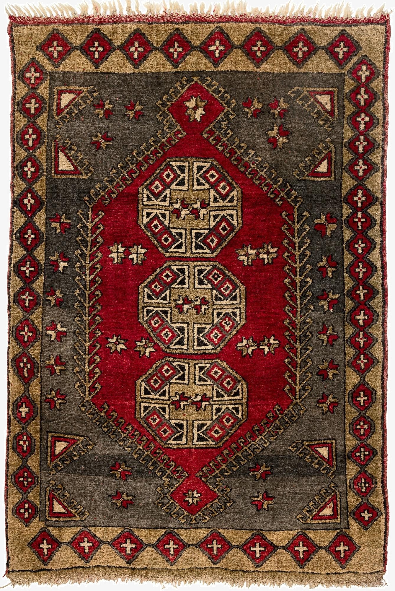  4' 1 x 6'  Hand Knotted Anatolian Wool Rug