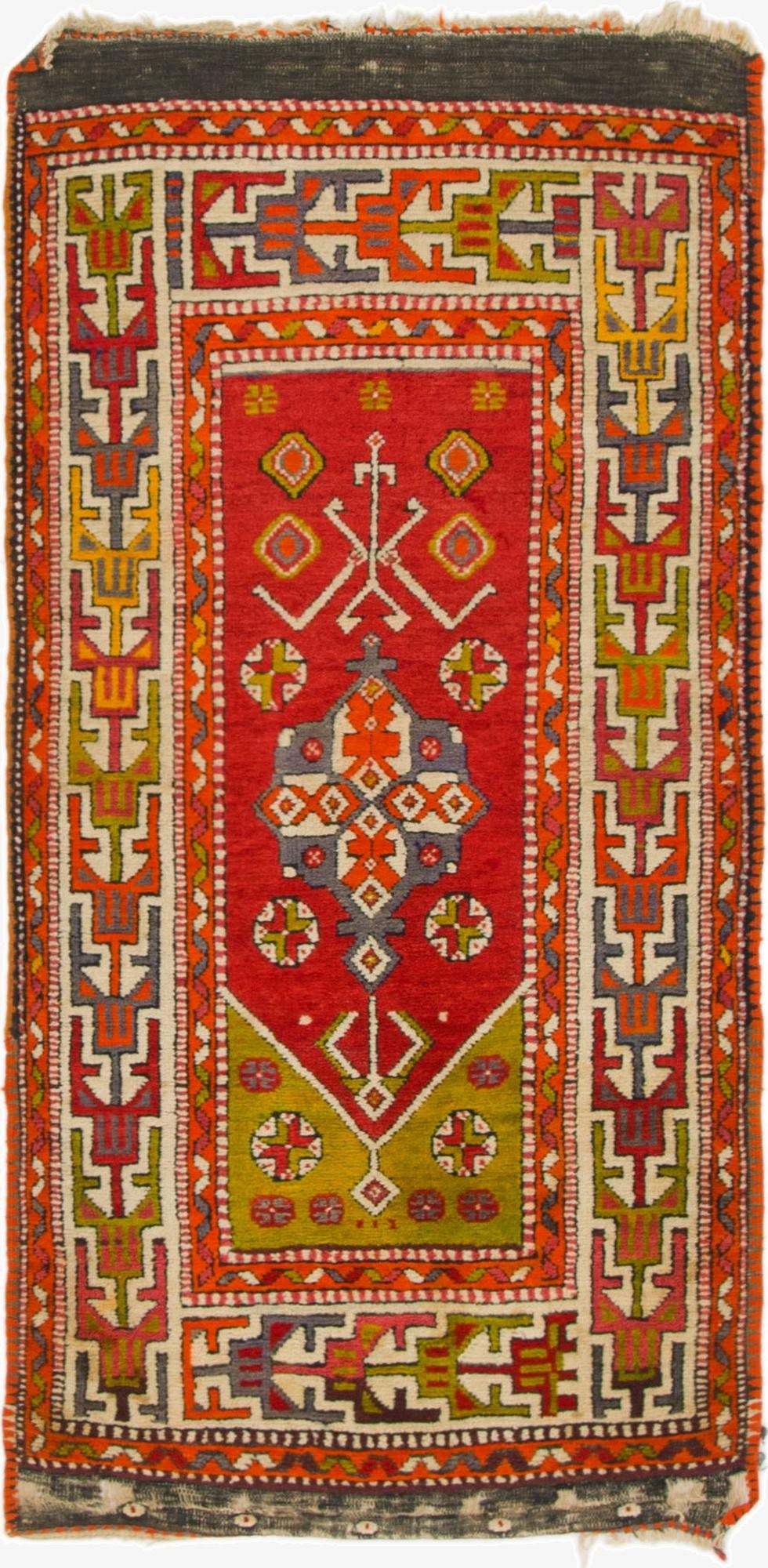  2' 7 x 5' 2  Hand Knotted Anatolian Oriental Wool Rug