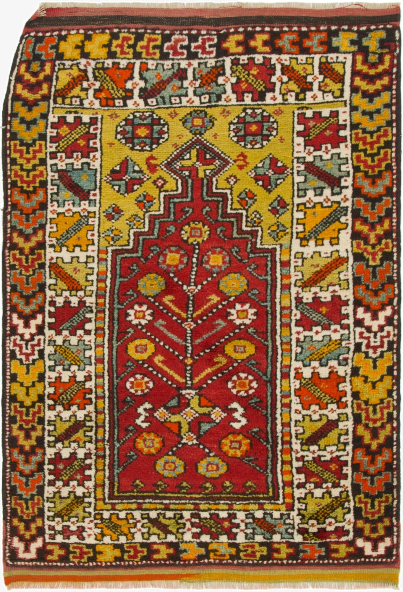  3' 5 x 5'  Hand Knotted Anatolian Wool Rug