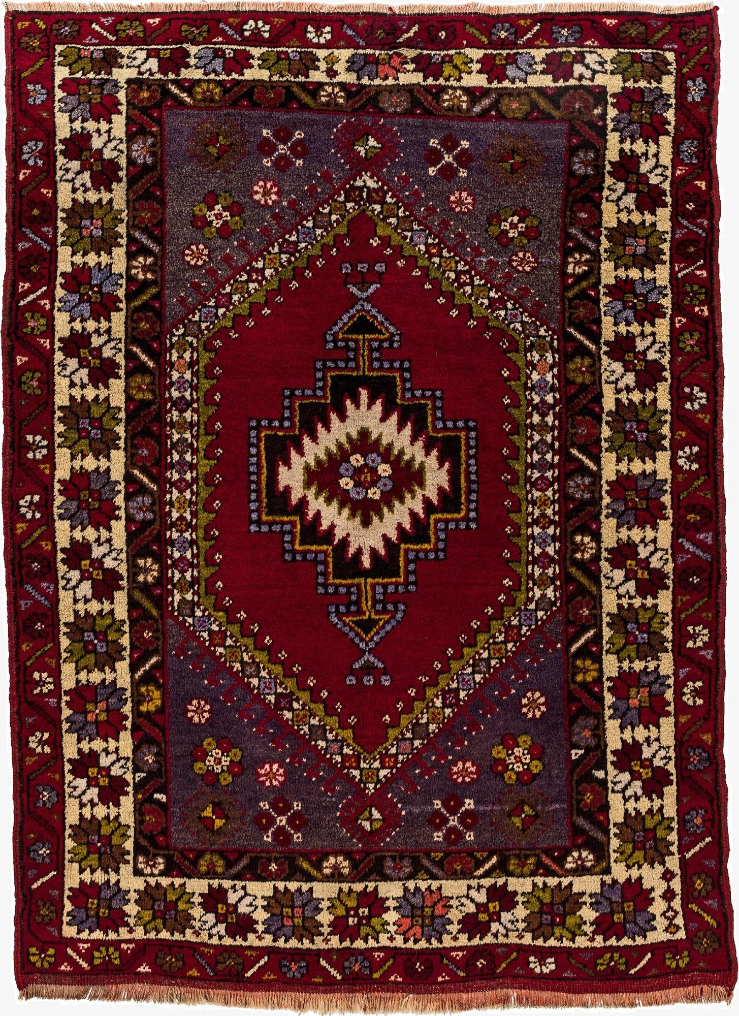 3' 8 x 5'  Hand Knotted Anatolian Wool Rug