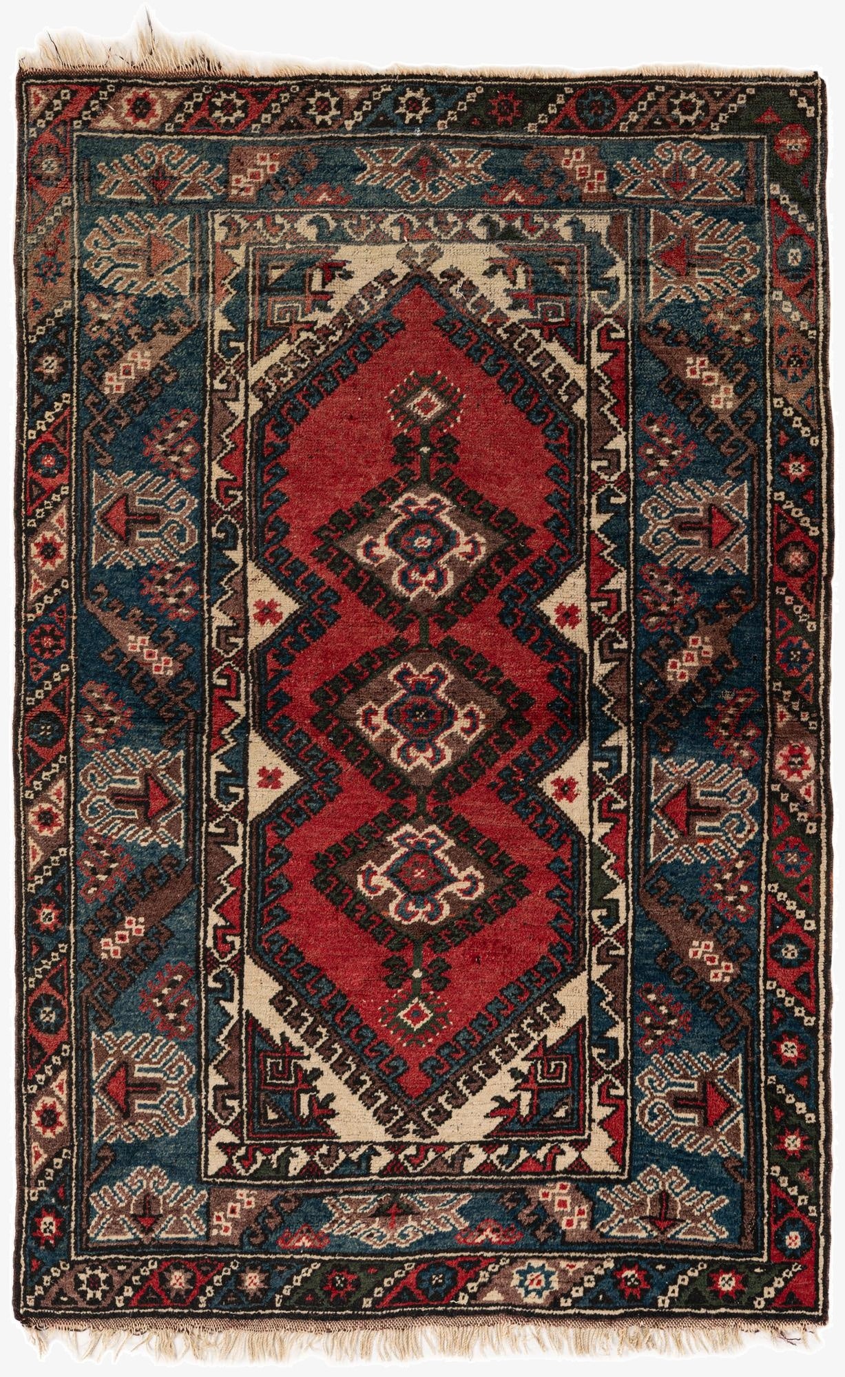 3' 10 x 5' 11  Hand Knotted Anatolian Wool Rug