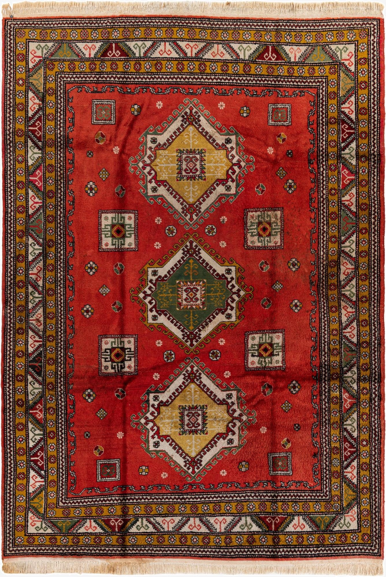  6' 11 x 10' 1  Hand Knotted Anatolian Wool Rug